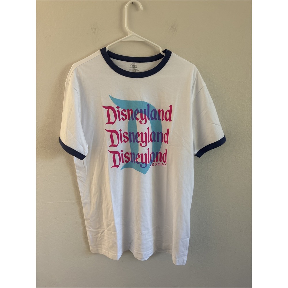 Men's‎ Disney Parks Tee T-Shirt Short Sleeve White Vintage Retro Logo Size M NWT